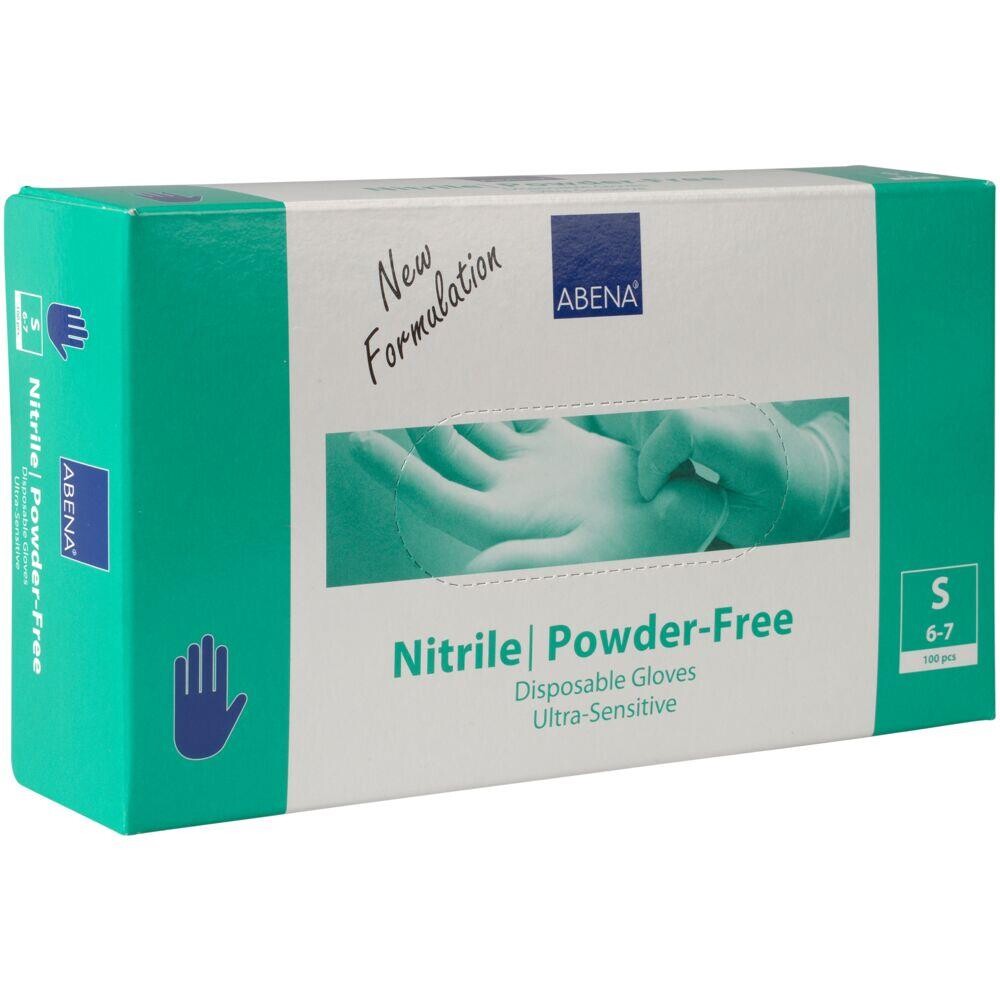 Engangshandsker - ABENA Ultra sensitive S - Blå nitril - Pudderfri - 100 stk