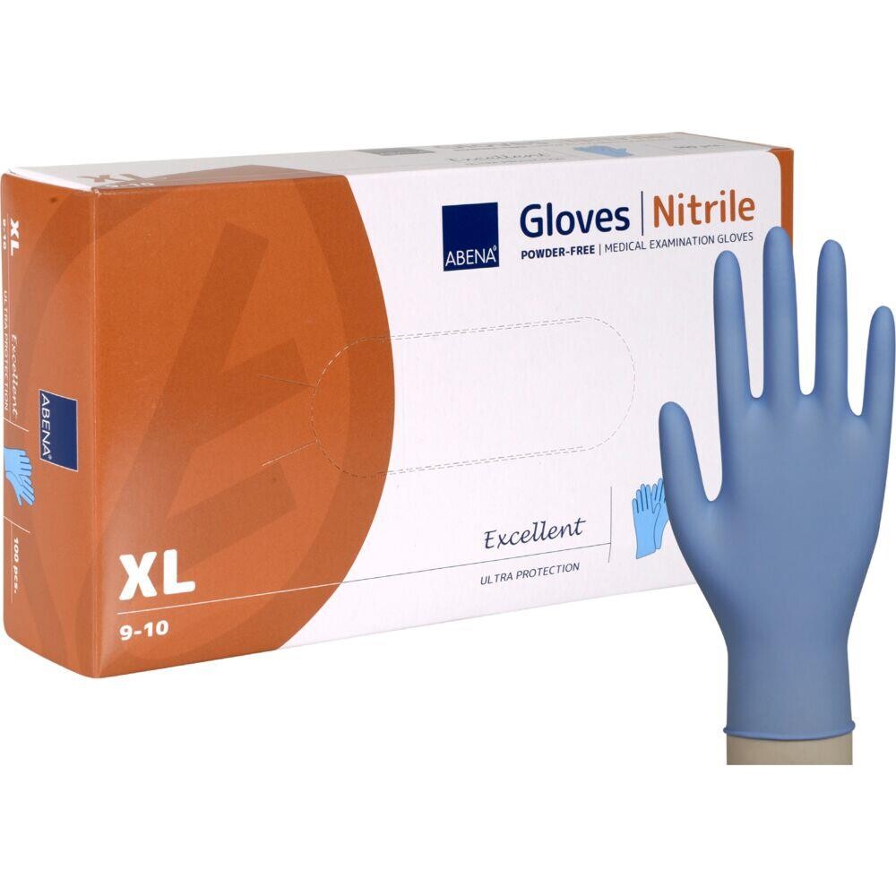 Nitrilhandsker Abena Excellent XL blå New pudderfri - 100 stk