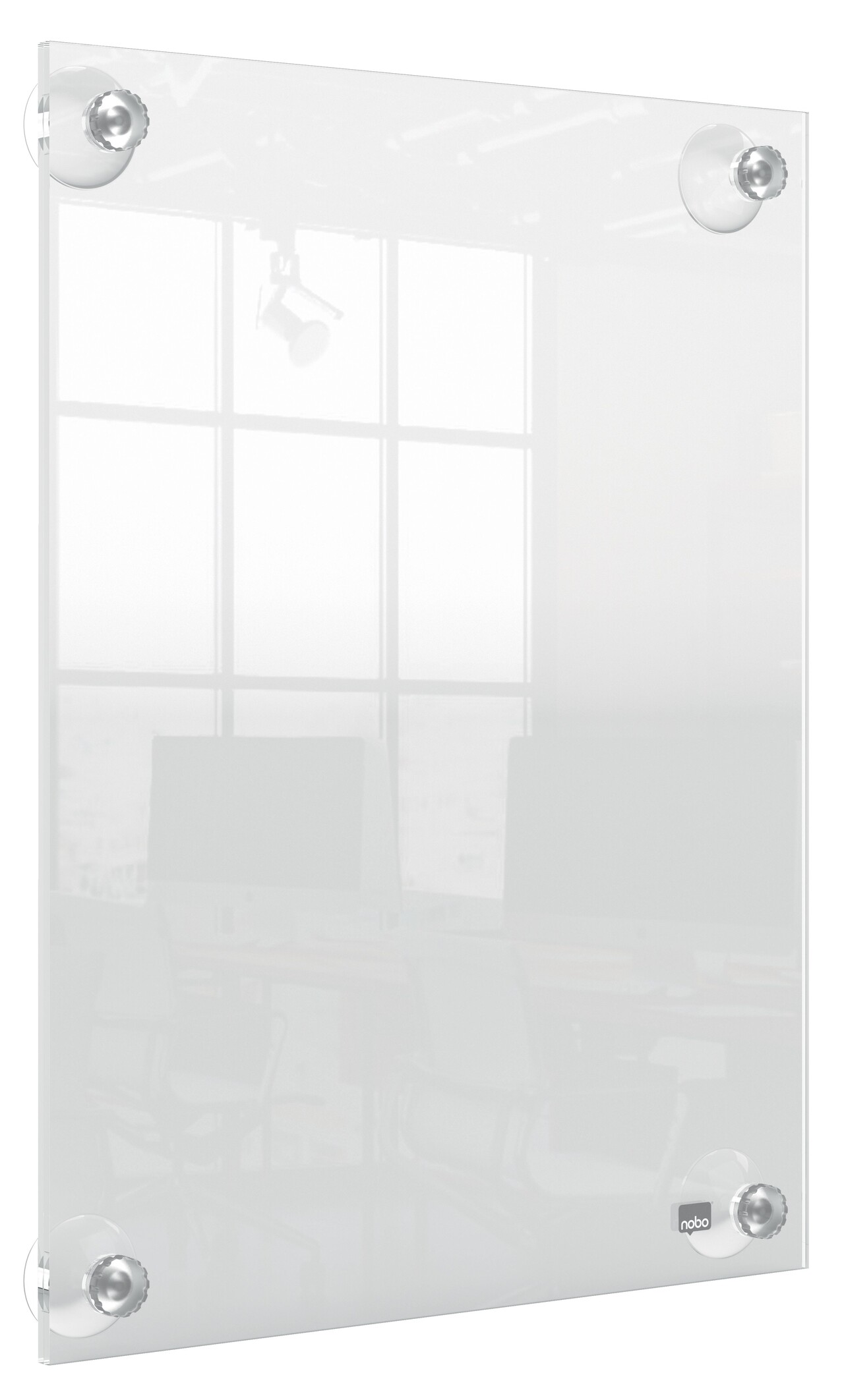 Skilteholder – Nobo Akryl Premium Plus – A4 – med sugekop