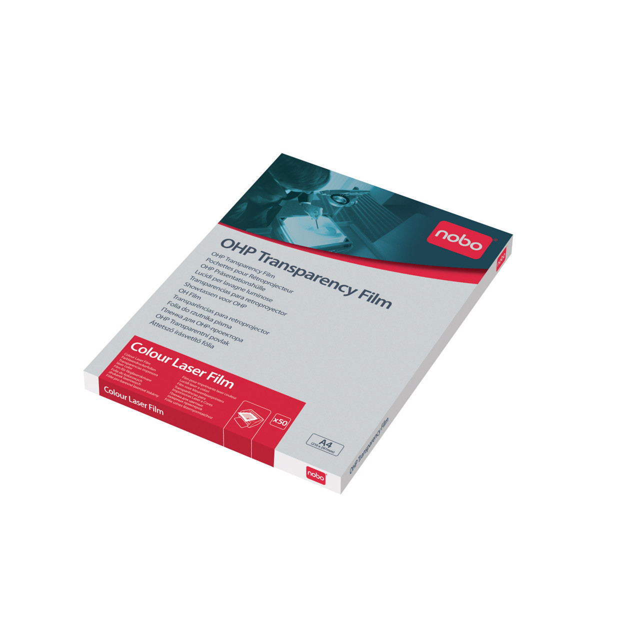 Transparent papir Nobo A4 - Til farvelaser printer - 50 stk