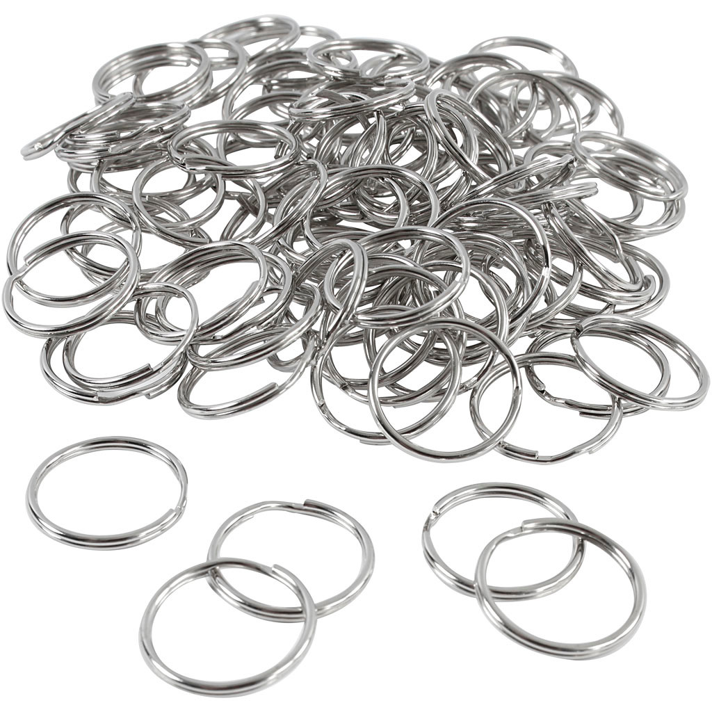 Nøglering - Ø20 mm - Metal - 100 stk