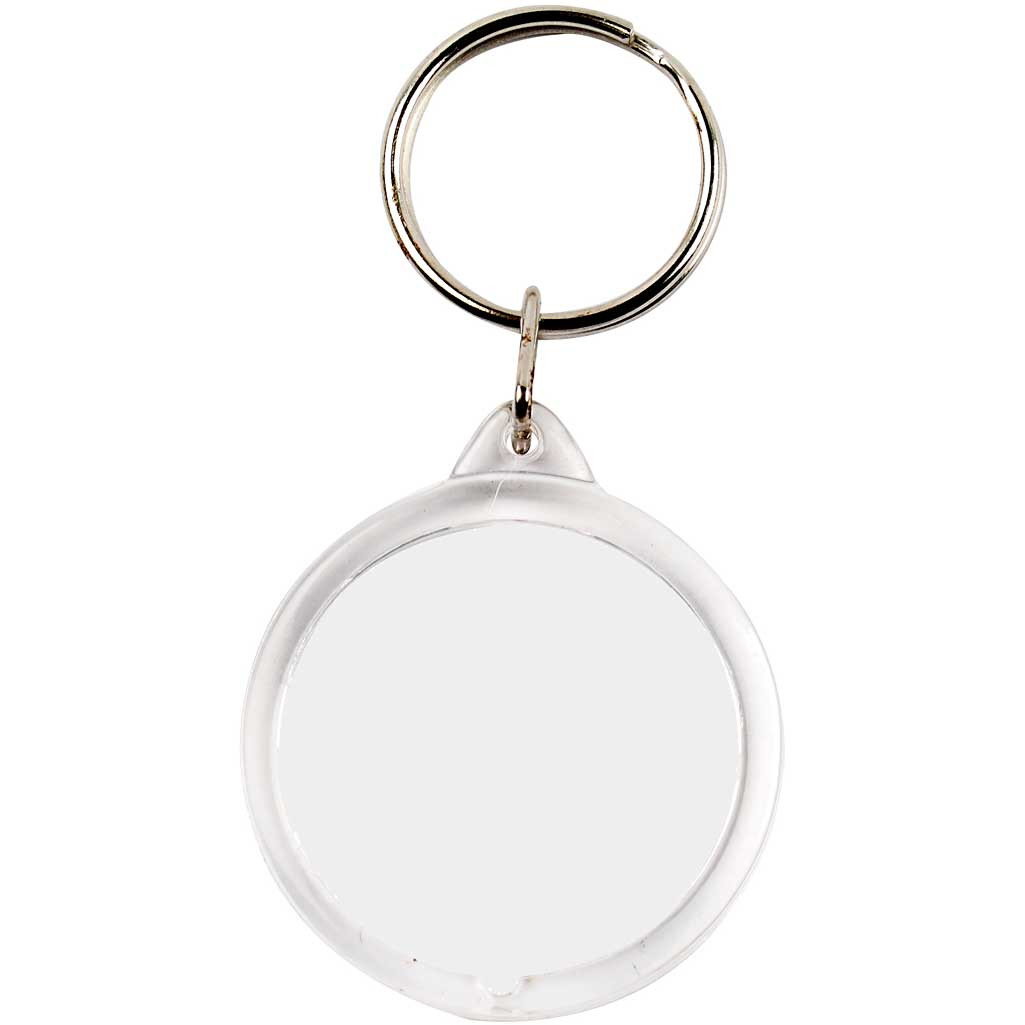 Nøglering med billede - Rund - 4cm - 25 stk