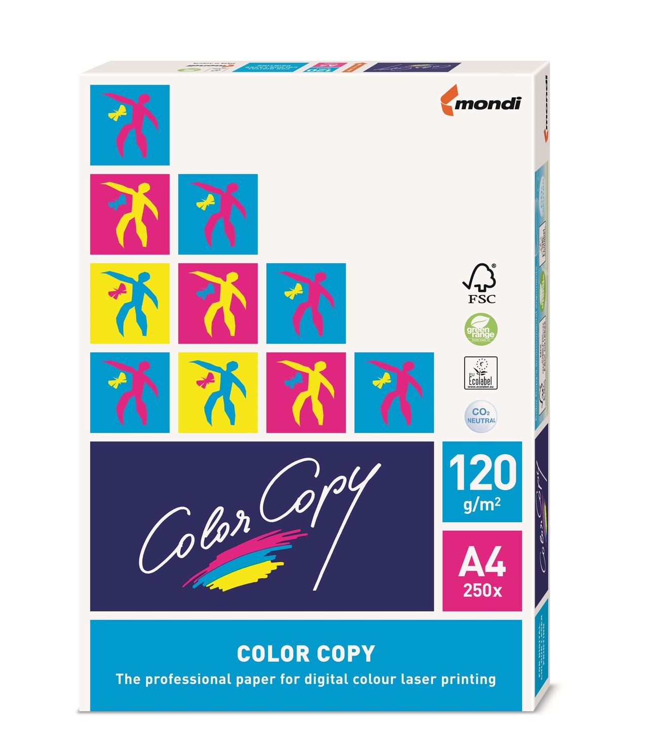 7 stk. Kopipapir ColorCopy 120g A4 (250) - Køb minimum 7 stk.
