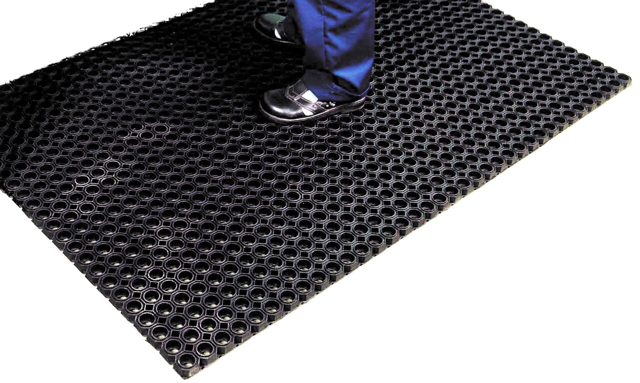 Gummimåtte Star Robust, 100x150cm sort