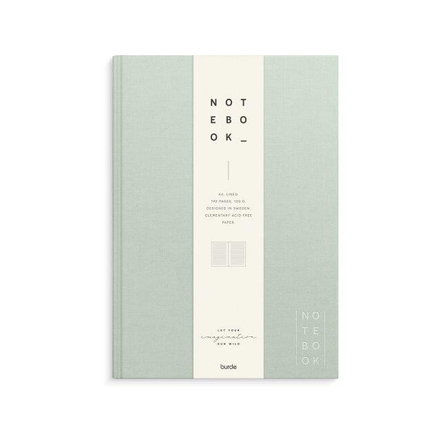 Notebook Textile A4 green lined