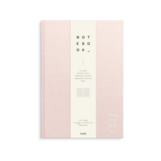Notebook Textile A4 pink lined