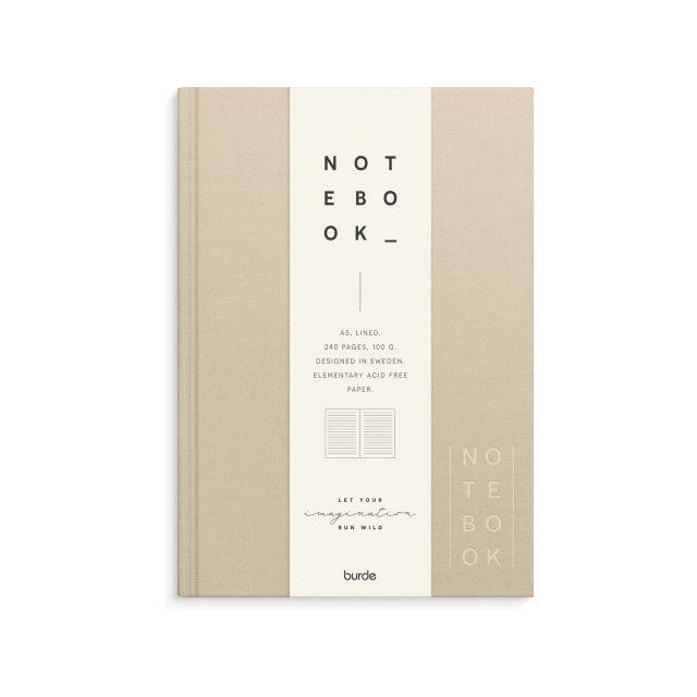 Notebook Textile A5 beige lined