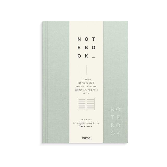 Notebook Textile A5 green lined