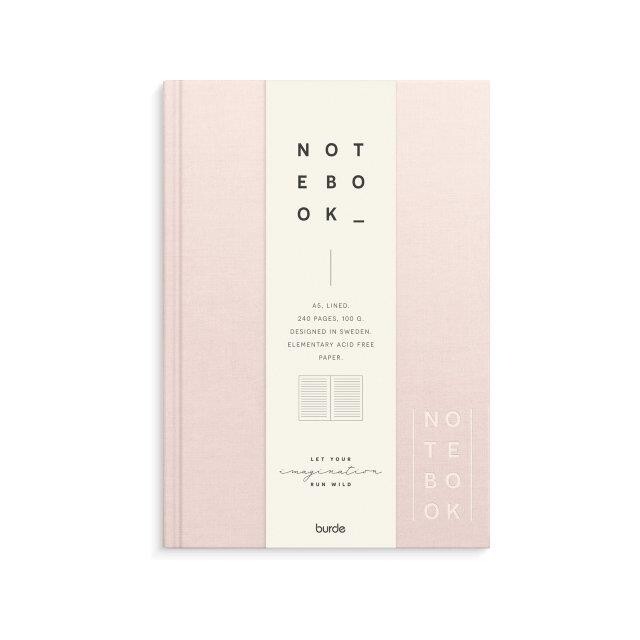 Notebook Textile A5 pink lined