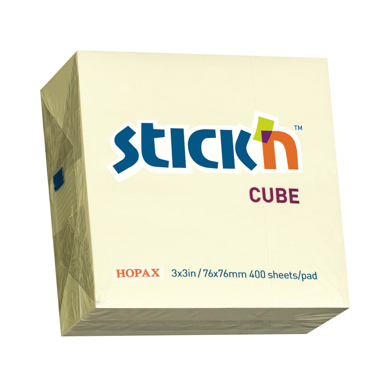 Notes Stick'N Cube gul 76x76mm - 12 blokke á 400 blade