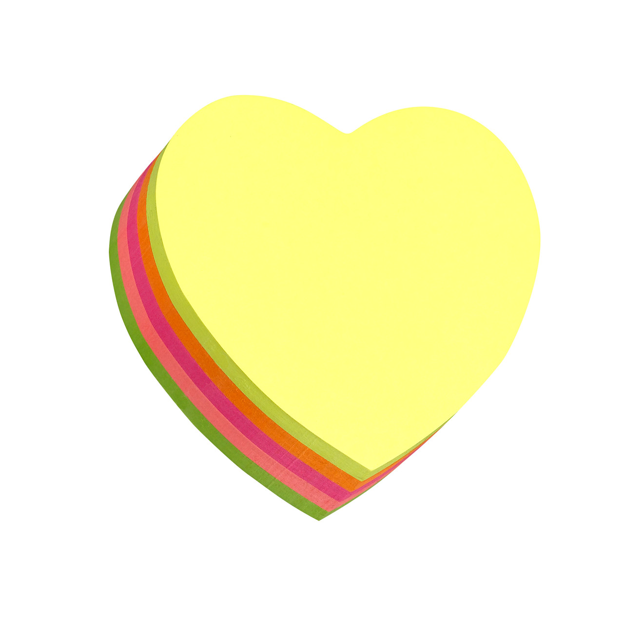 Notes - Stick'N Neon Hjerte - 5 farver - 64x67 mm - 250 blade