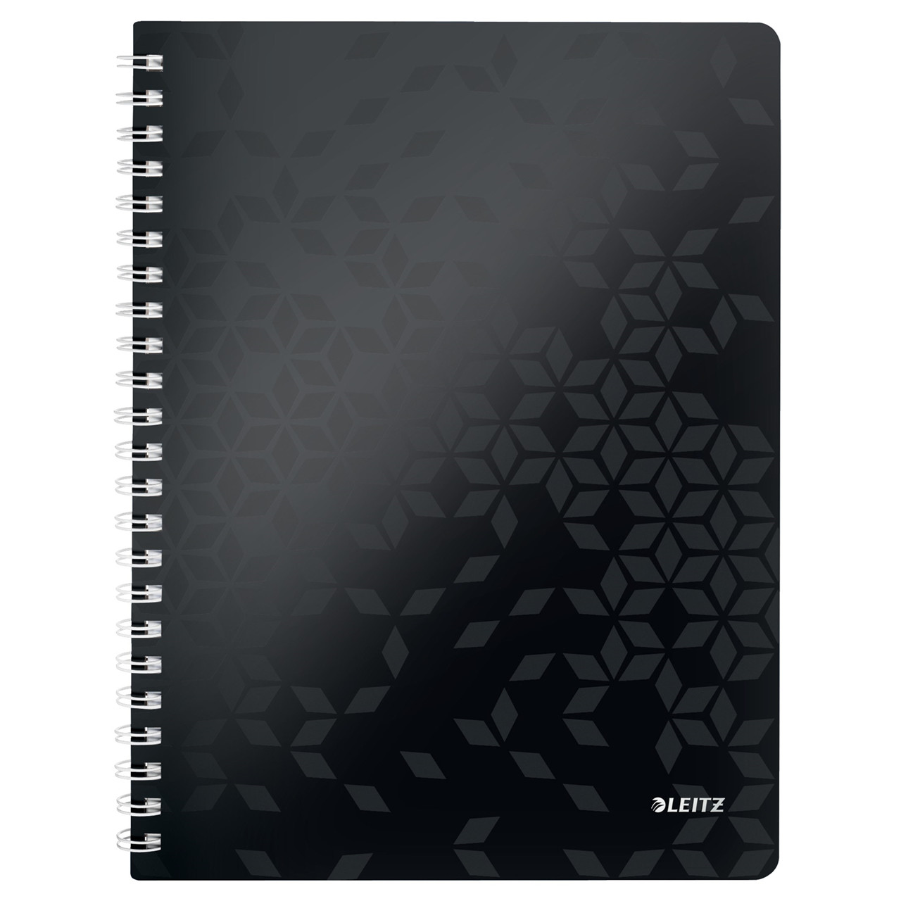 6 stk. Notesblok Leitz WOW PP A4 m. hul kvad 80ark sort - Køb minimum 6 stk.