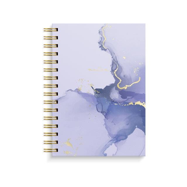 Notesbog A5 Marble Linjeret - 6 stk