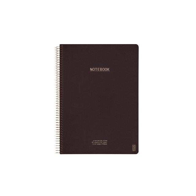 Notesbog KOZO A4 Premium Coffee linieret 80 sider 100g - 6 stk