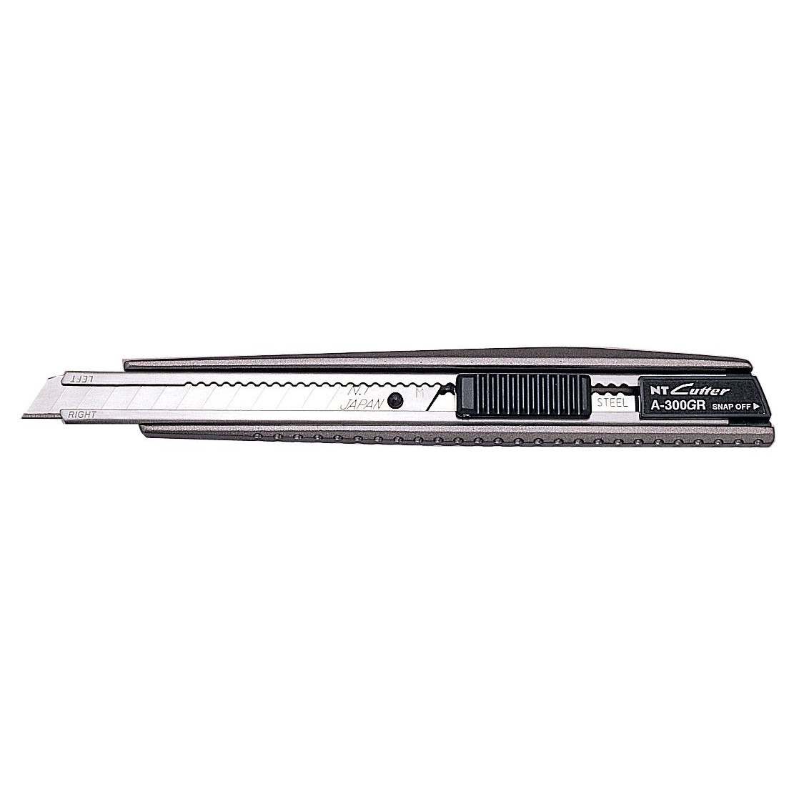 Hobbykniv - NT Cutter model A-300GR - Aluminium med Grip og Auto-Lock