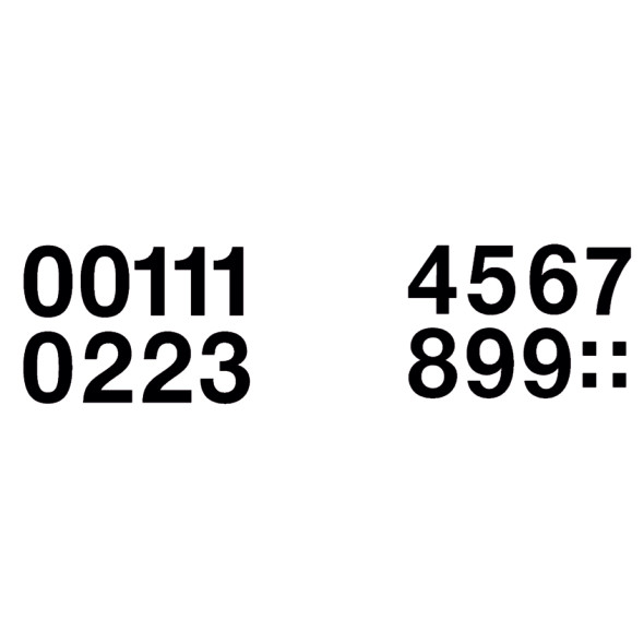 10 stk. Klistermærker - Herma - Tal 0-9 - Sort - 33 mm - 2 ark