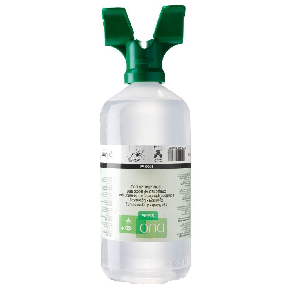 Øjenskyl - Plum DUO - 1000 ml - Grøn - 0,9% NaCl - Steril
