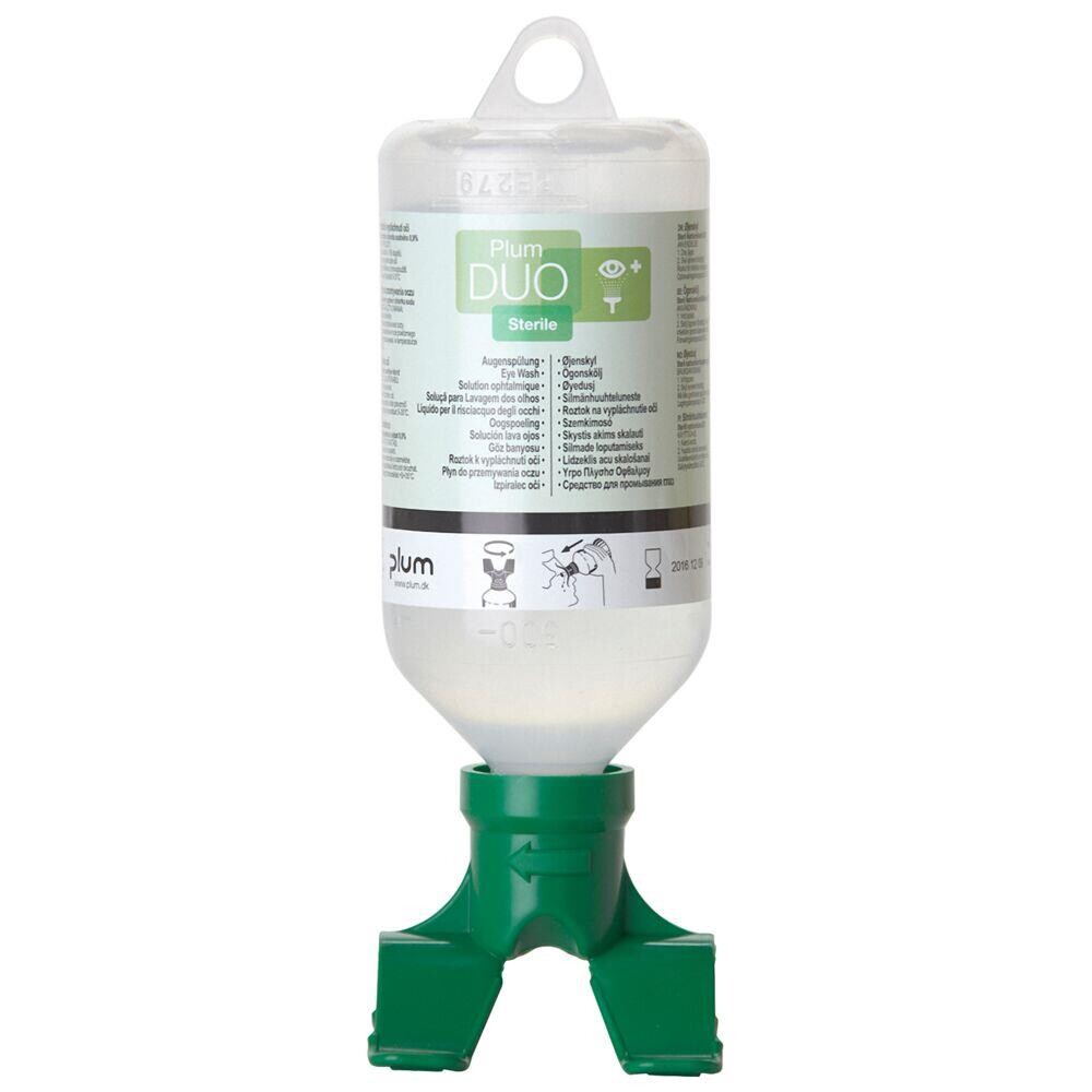 Øjenskyl - Plum DUO - 500 ml - Grøn - 0,9% NaCl - Steril
