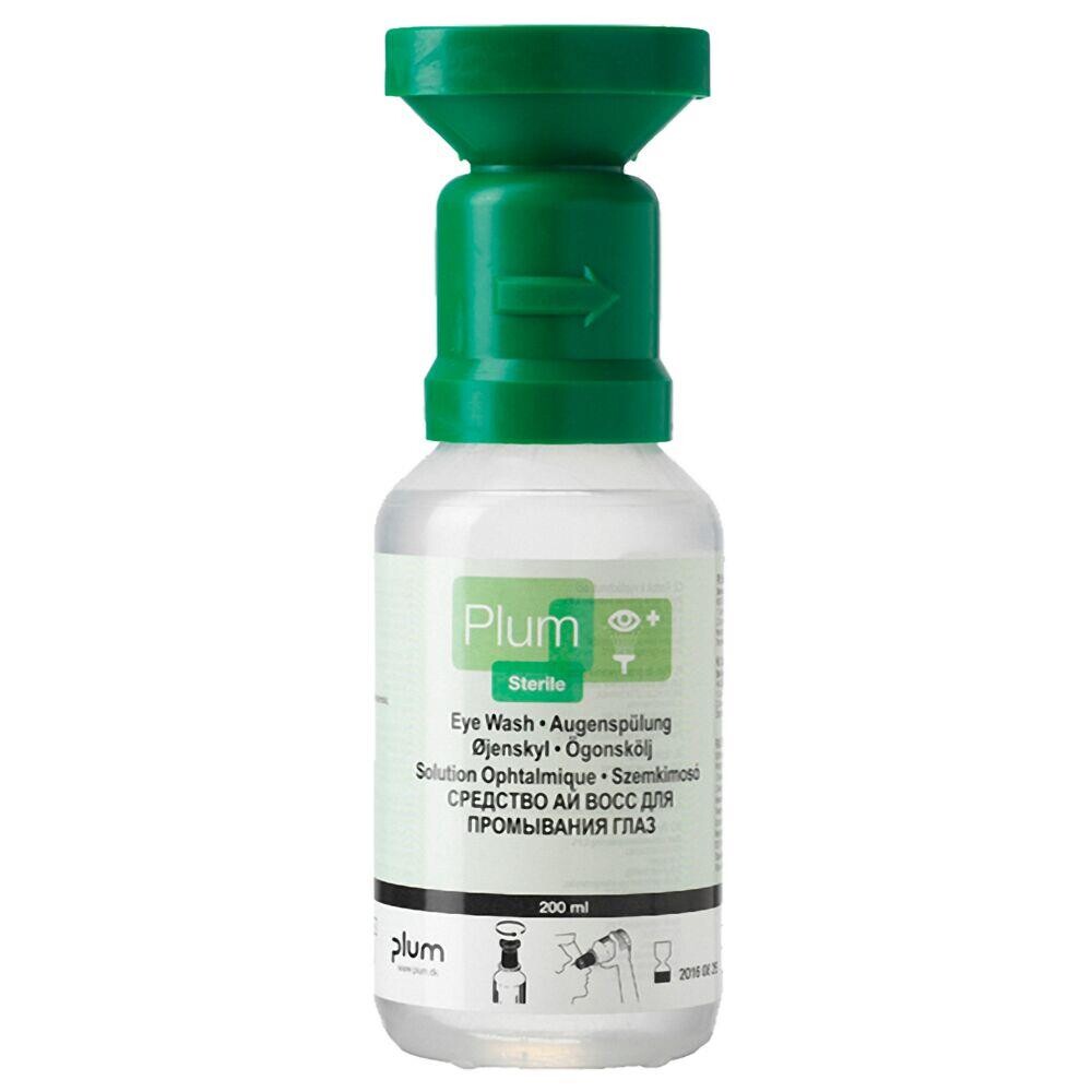 Øjenskyl - Plum - 200 ml - Grøn - Ø 5,5 cm - 0,9% NaCl - Steril