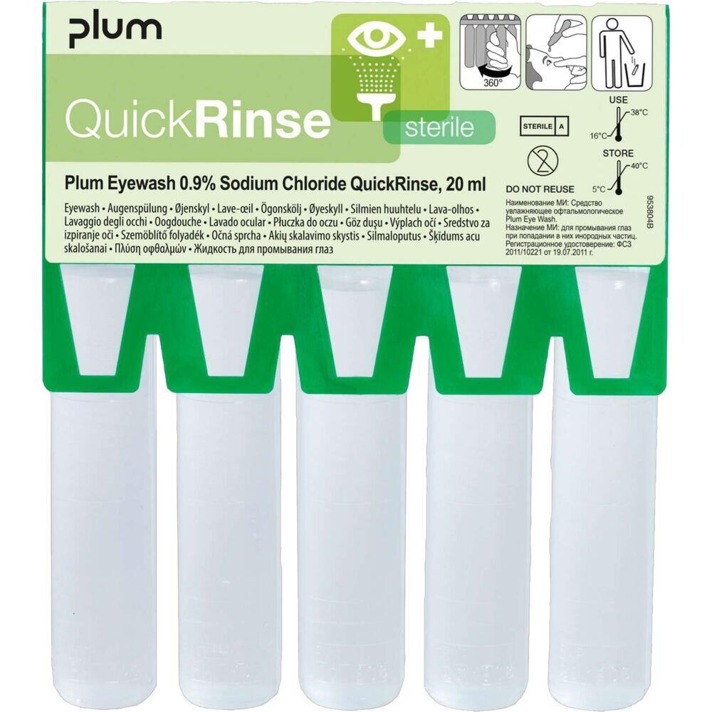 Øjenskyl, QuickRinse, 20 ml, klar, steril - 4 stk