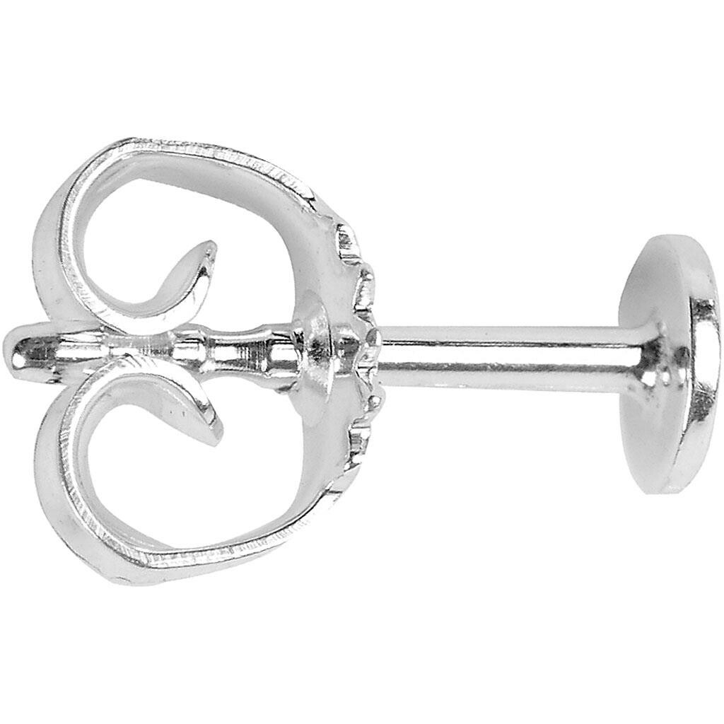 Ørestik, 13 mm, sterling sølv, SS, 10 stk.