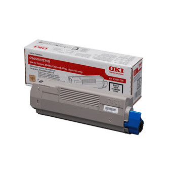 Tonerpatron - OKI C5650/C5750 - Sort - Ca. 8.000 sider