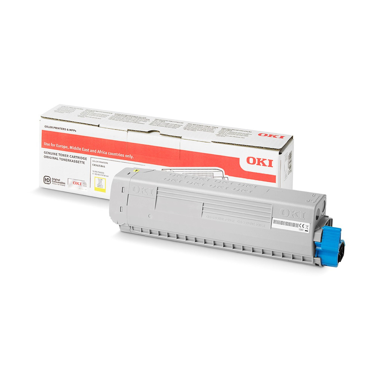 OKI Toner - C834/C844 - Lasertoner - Gul - 10.000 sider