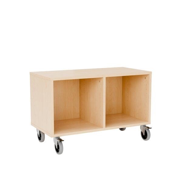 Opbevaring Stig 1x2 fag, birk, stort hjul
