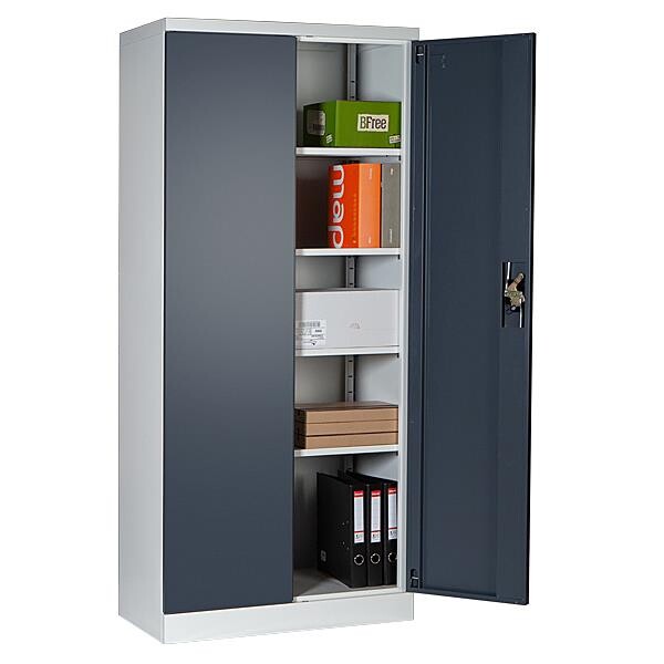 Opbevaringsskab - SKD 800 x 1800 mm - Signalhvid/Antracit