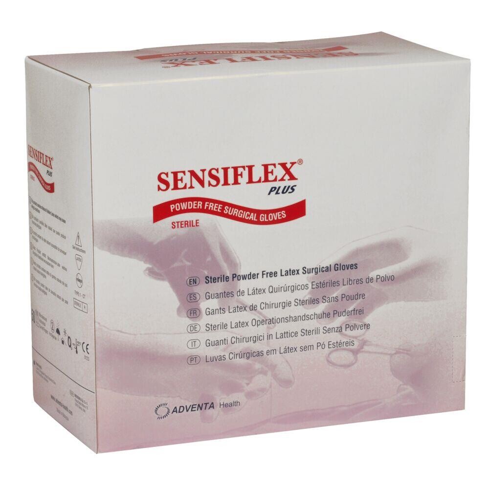 Operationshandske, Sensiflex Plus, 8, nature, latex, pudderfri - 50 par