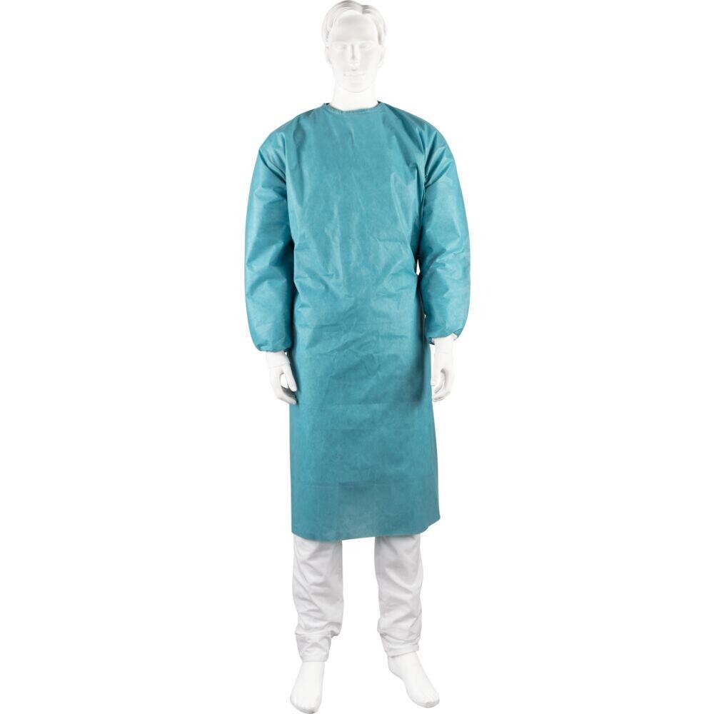 Operationskittel - ABENA Protectus - Grøn - L - 125xØ150 cm - Steril - Engangs - 20 stk