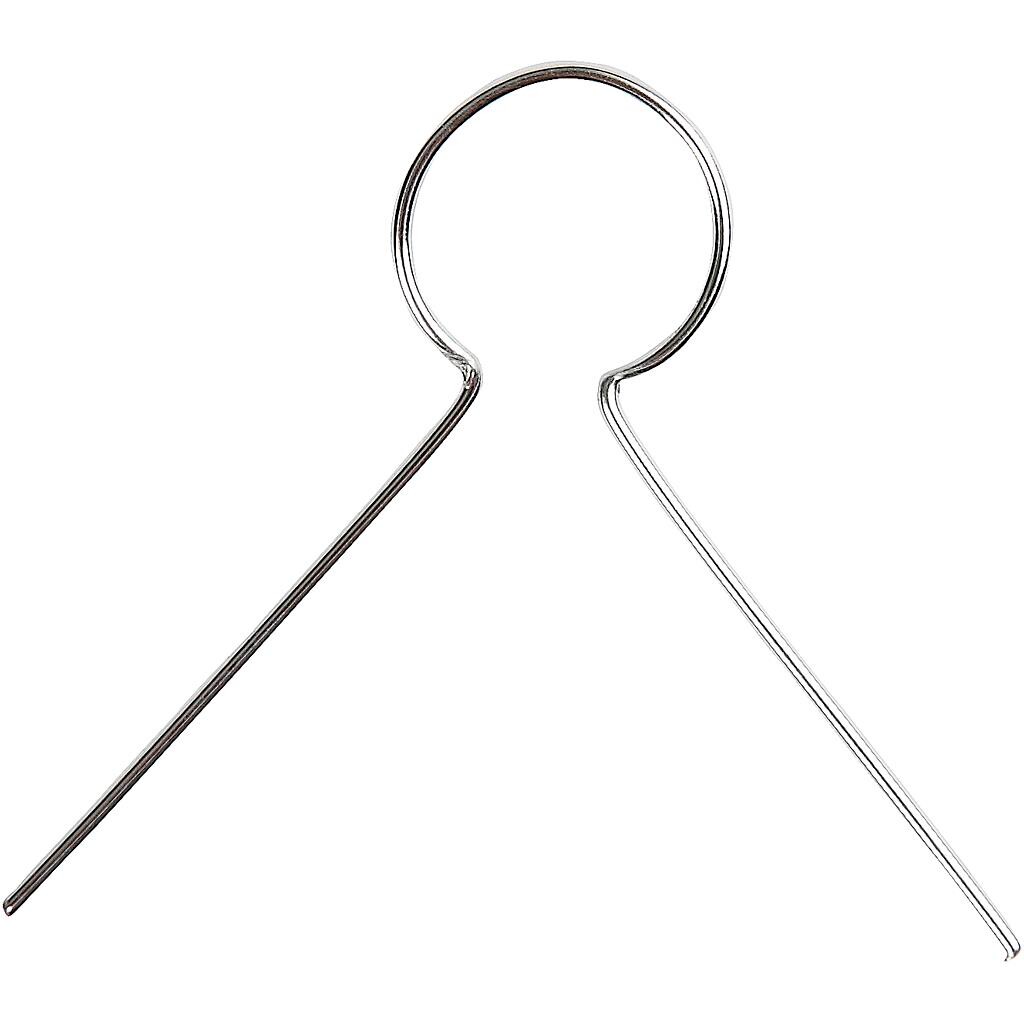 Ophæng - Forsølvet metal - 22 mm længde - Hul Ø8 mm - 50 stk.