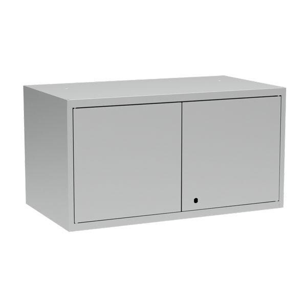 Overskab, OV2, 1000 x 550 x 530 mm, cylinderlås, grå