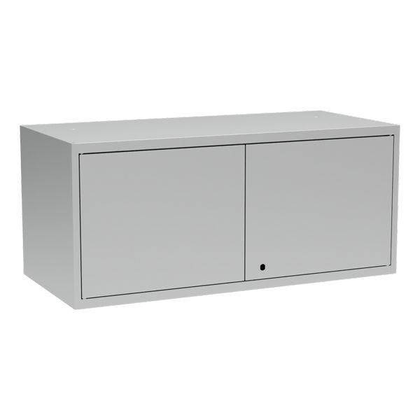 Overskab, OV2, 1200 x 550 x 530 mm, cylinderlås, grå