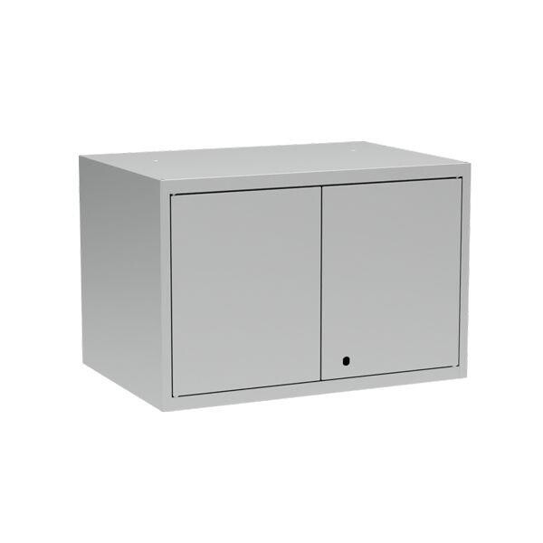 Overskab, OV2, 800 x 550 x 530 mm, cylinderlås, grå