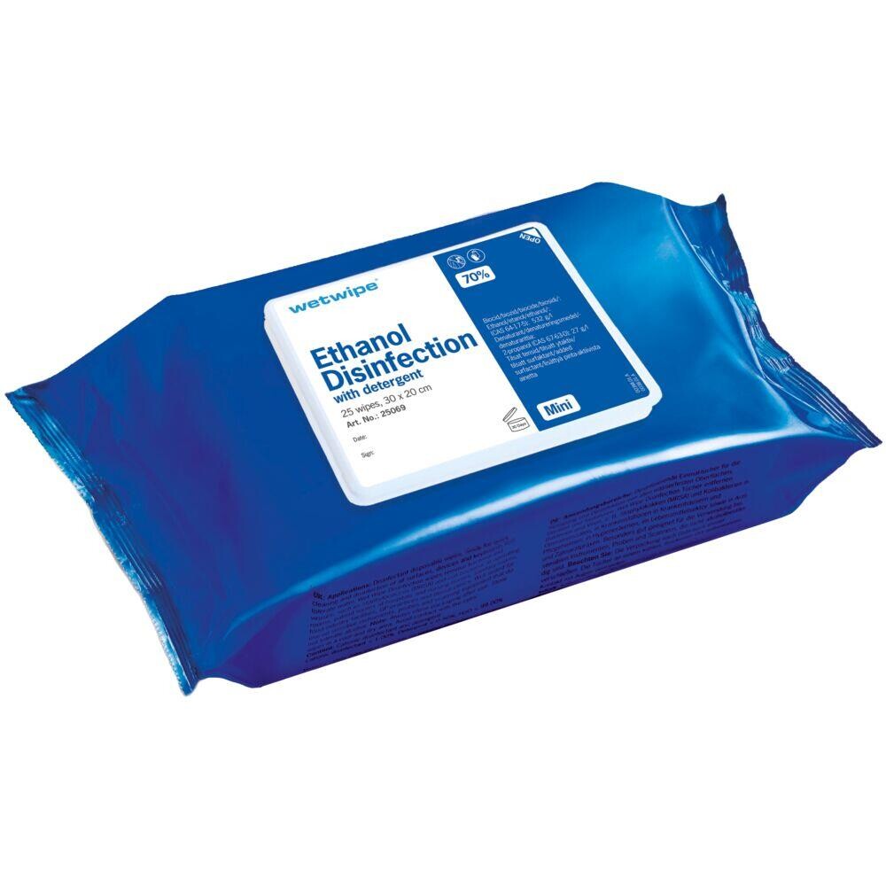 Overfladedesinfektion - Wet Wipe - 70% Ethanol - 30x20cm