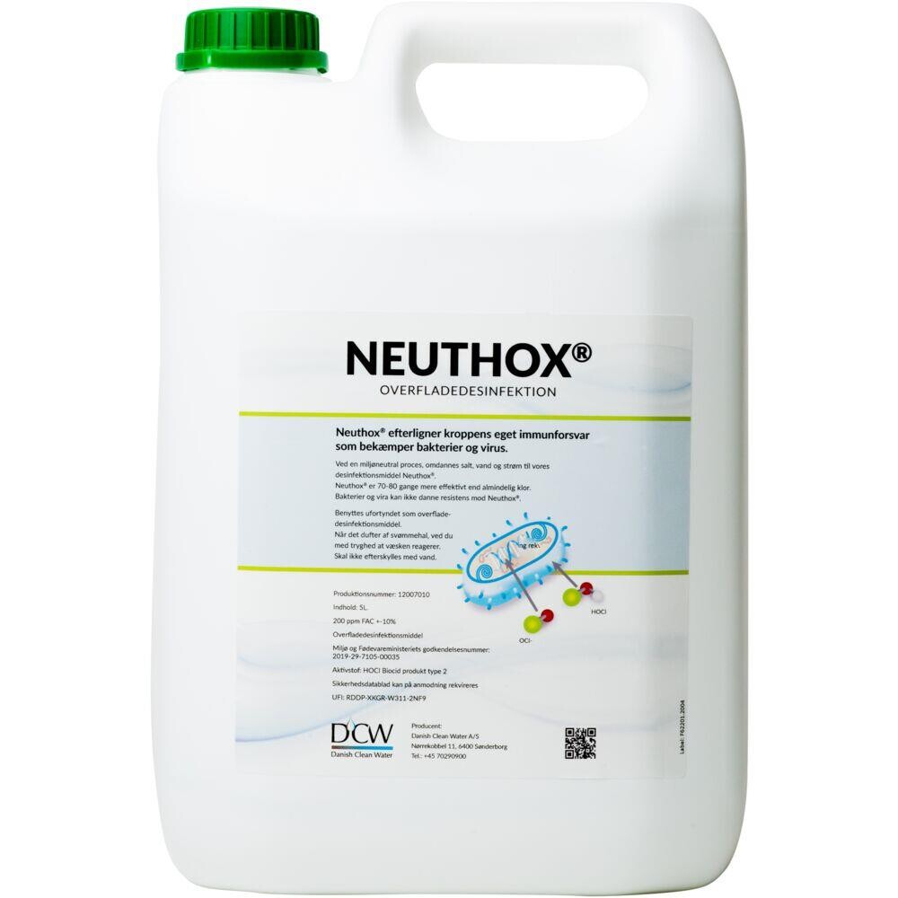 Overfladedesinfektion - Neuthox - Hypoklorsyre - 5 l - 3 stk