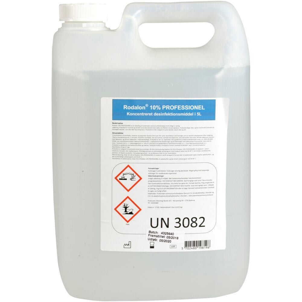 Overfladedesinfektion - Rodalon Professionel - 10% - V2 - 5 l - 4 stk