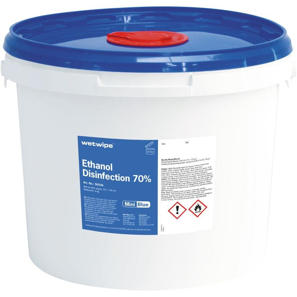 Overfladedesinfektion - Wet Wipe - 70% Ethanol - Med IPA sprit - 30x20 cm - 2 stk