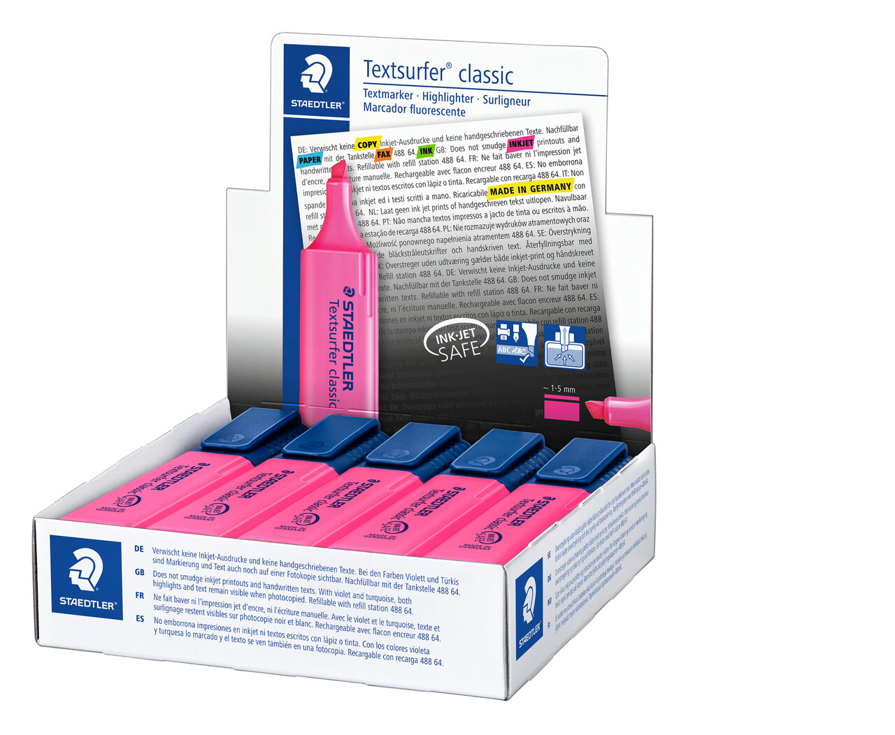 Overstregningstuscher - Staedtler Textsurfer Classic 364 - Pink - 10 stk.