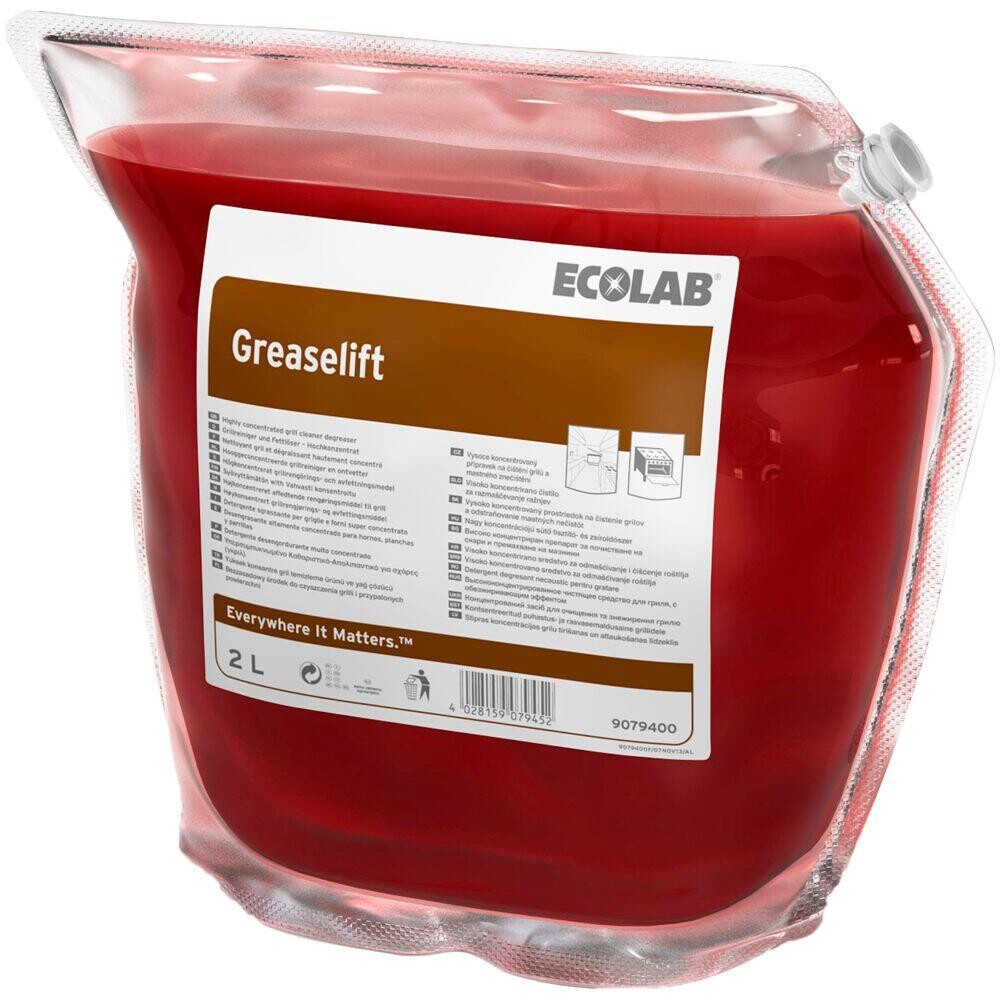 Ovn- og grillrengøring - Ecolab Greaselift - Med farve og parfume - 2 l