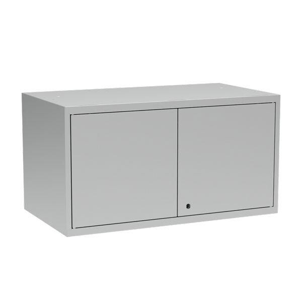 Overskab, OV2, 1000 x 550 x 530 mm, grå, cylinderlås