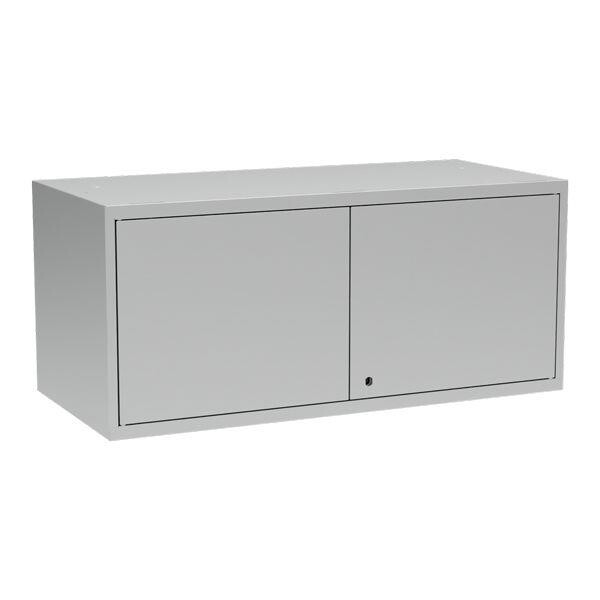 Overskab, OV2, 1200 x 550 x 530 mm, grå, cylinderlås