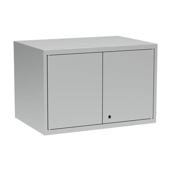 Overskab, OV2, 800 x 550 x 530 mm, grå, cylinderlås