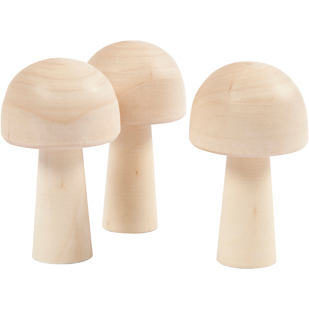 Paddehat, H: 5,2 cm, diam. 2,9 cm, birk, 3stk.