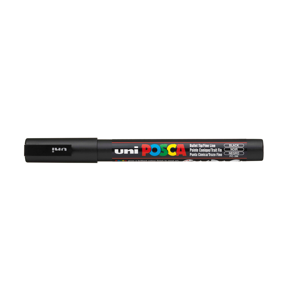 Paint marker - Uni Posca PC-3M - Sort - 0,9–1,3 mm - 6 stk