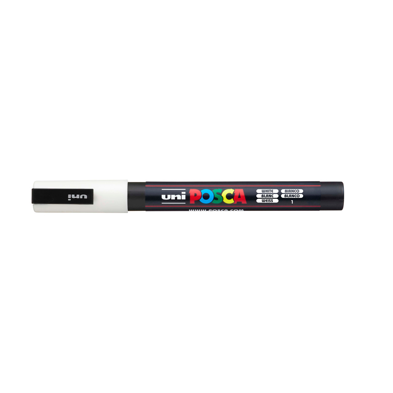 Paint marker Uni Posca PC-3M white 0,9-1,3mm - 6 stk