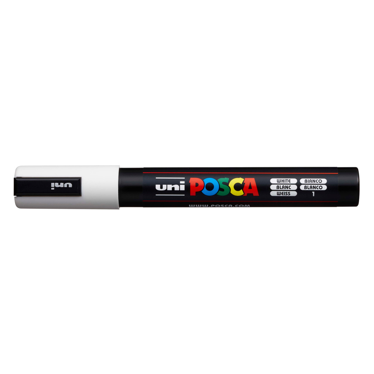Paint marker Uni Posca PC-5M white 1,8-2,5mm - 6 stk