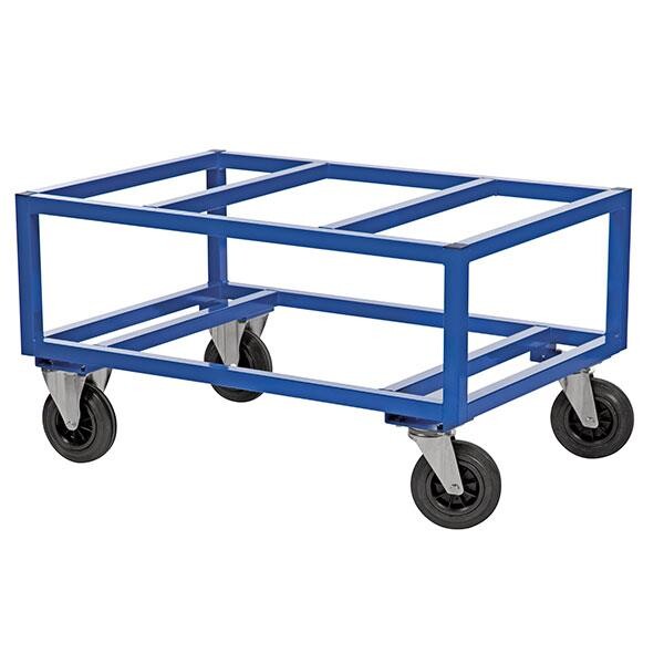Pallevogn, Høj, Stål, Til 800 kg - Blå