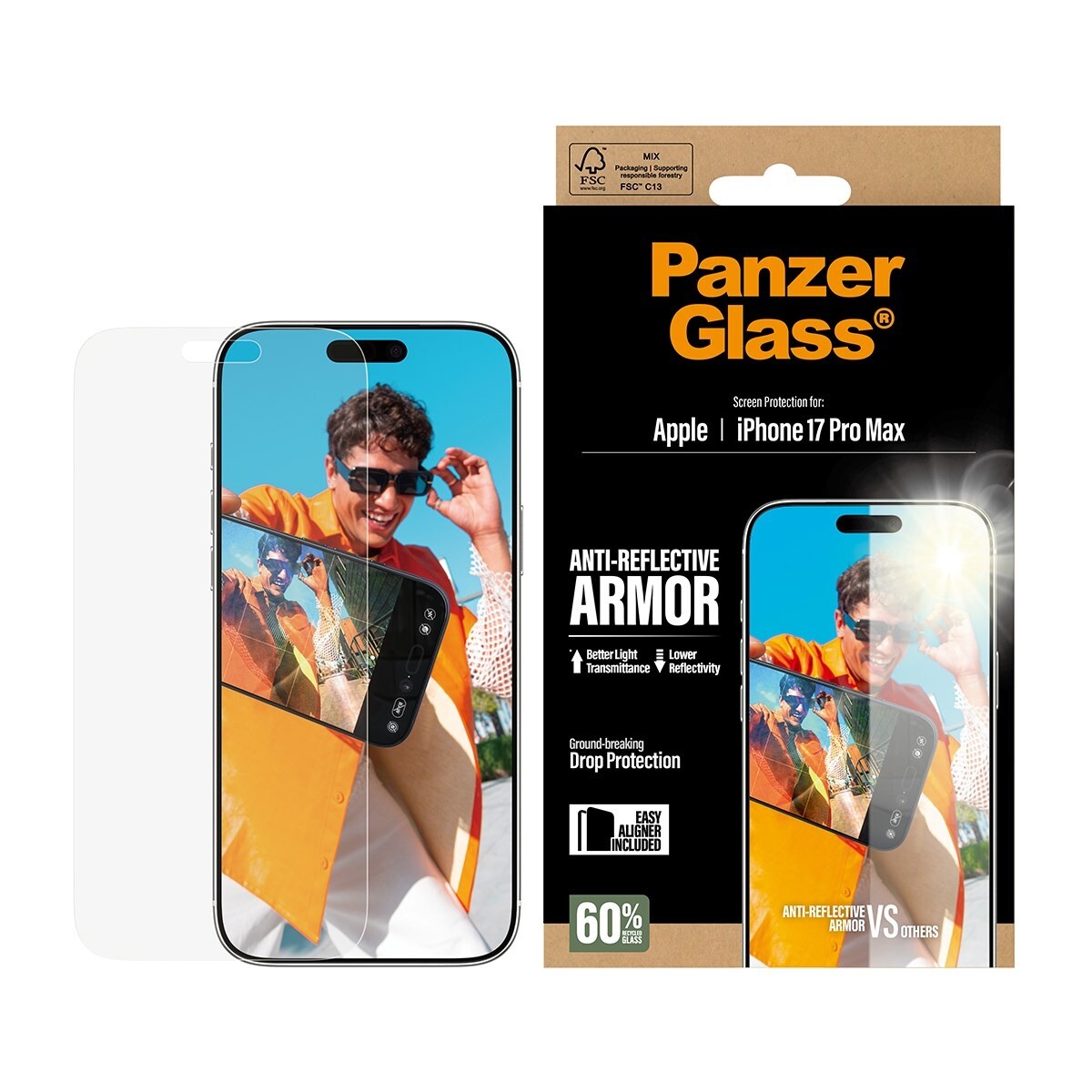 PanzerGlass Anti-Reflective Armor Screen Protector iPhone 17 Pro Max